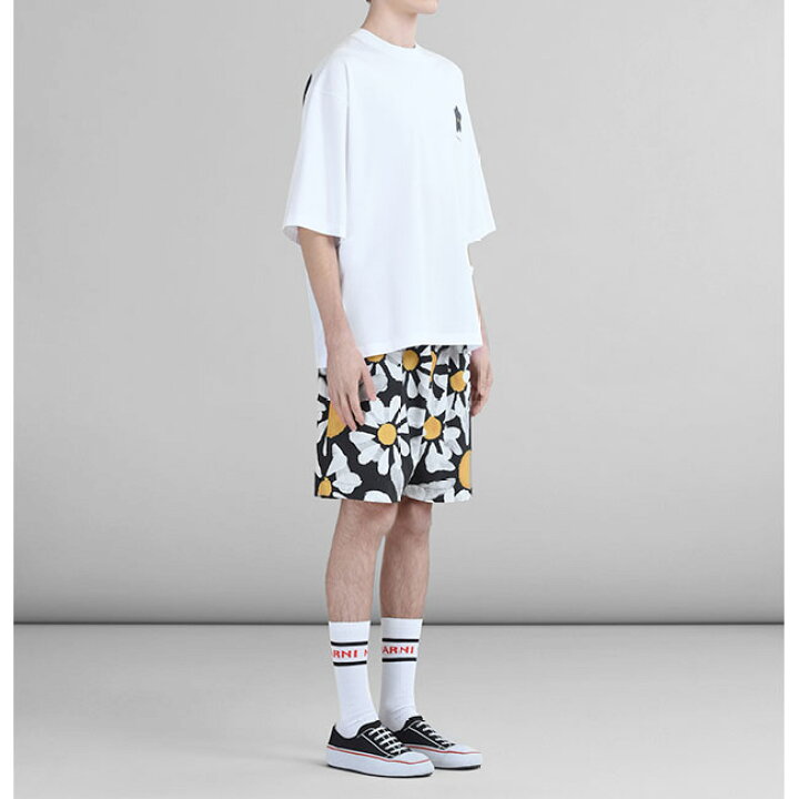 楽天市場】MARNI マルニ ブラックデイジー ロゴTシャツ 