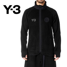 Y-3 ワイスリー オーバーサイズ ロゴパッチ スタンドカラー ライト フリースジャケット HN1969 黒 メンズ