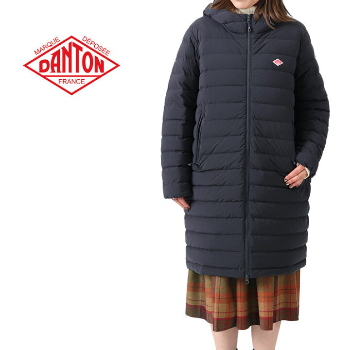 楽天市場】DANTON ダントン ミドル丈 フーデッド キルティング 