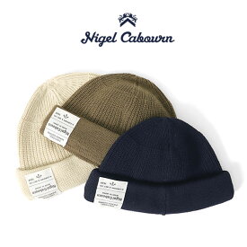 Nigel Cabourn ナイジェルケーボン ウール ラベルロゴ ショート ニットキャップ 80450066010 80470066010 ビーニー 帽子 メンズ レディース