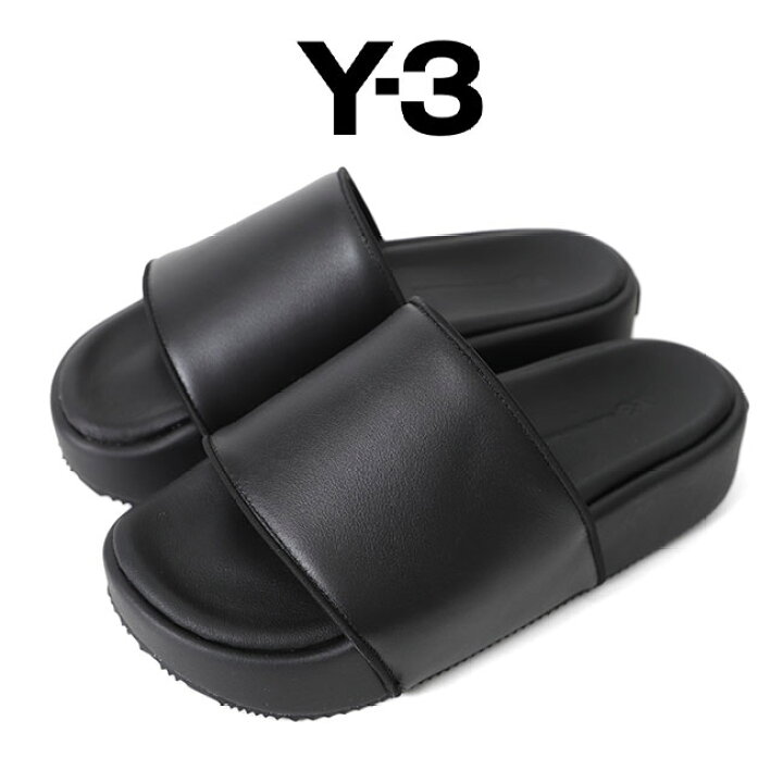 楽天市場】Y-3 ワイスリー プラットフォーム 厚底 レザー スライド  