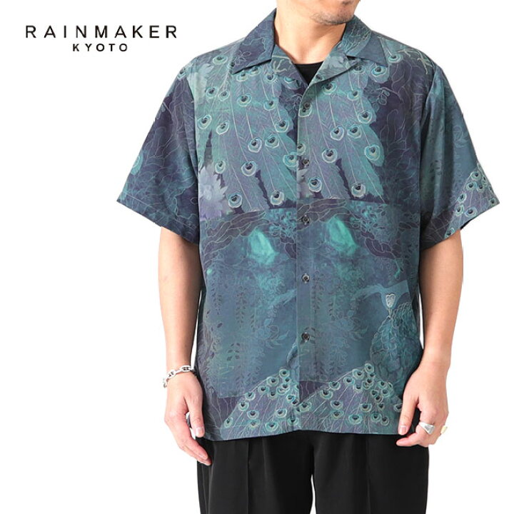 楽天市場】RAINMAKER レインメーカー 孔雀柄 オープンカラーシャツ 