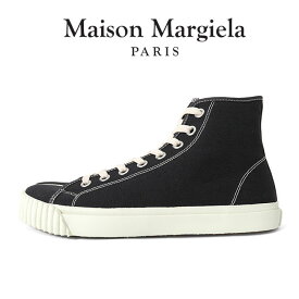 [TIME SALE] Maison Margiela メゾンマルジェラ Tabi ハイカット タビ キャンバス スニーカー S57WS0440 P4291 H0958 黒 足袋 シューズ メンズ
