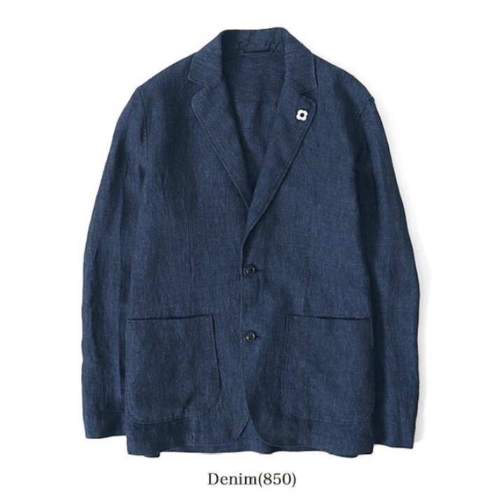 楽天市場】LARDINI ラルディーニ リネン 2B テーラード シャツ 