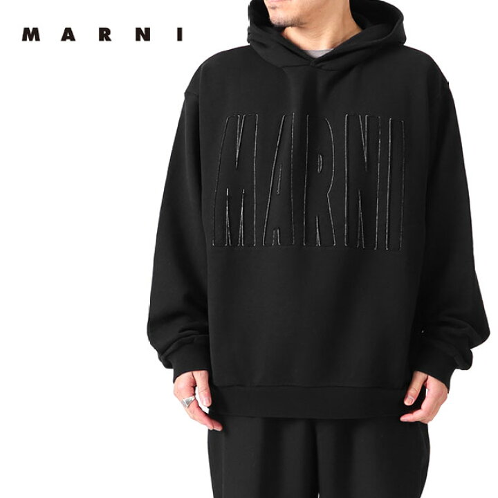 楽天市場】MARNI マルニ オーバーサイズ ステッチロゴ プルオーバー  