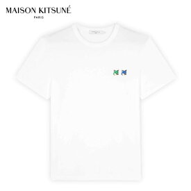 Maison Kitsune メゾンキツネ モノクローム ダブルフォックスヘッドロゴ Tシャツ KM00101KJ0008 半袖Tシャツ メンズ レディース