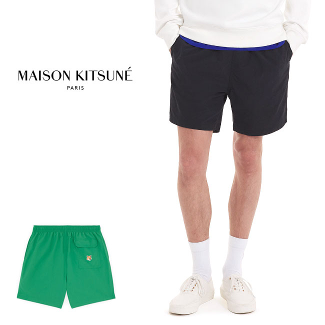 Maison Kitsune メゾンキツネ フォックスヘッドロゴ スイムショーツ IM03101WA0016 ショートパンツ 水着 メンズ |  Golden State