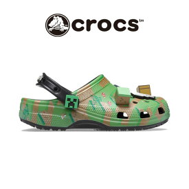 Crocs × MINECRAFT クロックス マインクラフト コラボ クラシック エレベイト クロッグサンダル 208472 総柄 スニーカーサンダル メンズ レディース