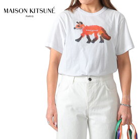 Maison Kitsune × Rop Van Mierlo メゾンキツネ ロプヴァンミエルロ コラボ フォックスロゴ Tシャツ KW00110KJ0008 白 半袖Tシャツ レディース