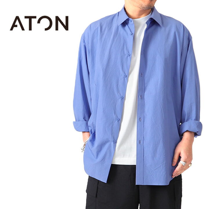 楽天市場】ATON エイトン シュリンクボード オーバーサイズ シャツ AT 