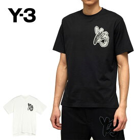 [TIME SALE] Y-3 ワイスリー ブラッシュロゴ オーバーサイズ グラフィックTシャツ IM1790 IM1791 黒 白 半袖Tシャツ メンズ