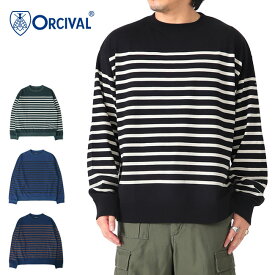 [TIME SALE] ORCIVAL オーシバル パネルボーダー ボートネック スウェットロンT OR-C0283 PNB カットソー 長袖Tシャツ メンズ レディース