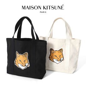 Maison Kitsune メゾンキツネ フォックスロゴ キャンバス トートバッグ LW05101WW0050 ギフト プレゼント