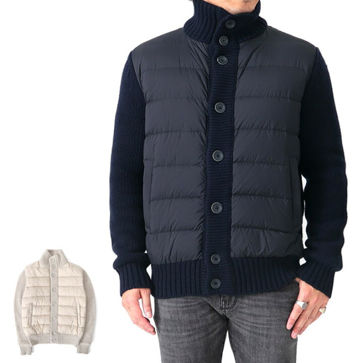 楽天市場】HERNO ヘルノ カシミヤウール × ナイロン スタンドカラー 