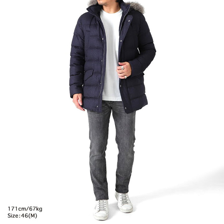 楽天市場】HERNO ヘルノ N-3B PIACENZA シルクカシミヤ ファー付き 