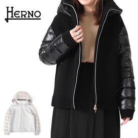 [SALE] HERNO ヘルノ Canarino ウール×ナイロンウルトラライト フード付き ウールジャケット PI00111DR-33381+12017 ダウン レディース