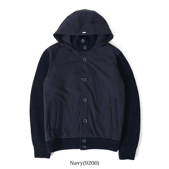 楽天市場】[SALE] HERNO ヘルノ リゾート ナイロンコンビ フード付き 