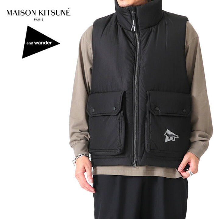 楽天市場】[SALE] and wander × Maison Kitsune アンドワンダー メゾン 