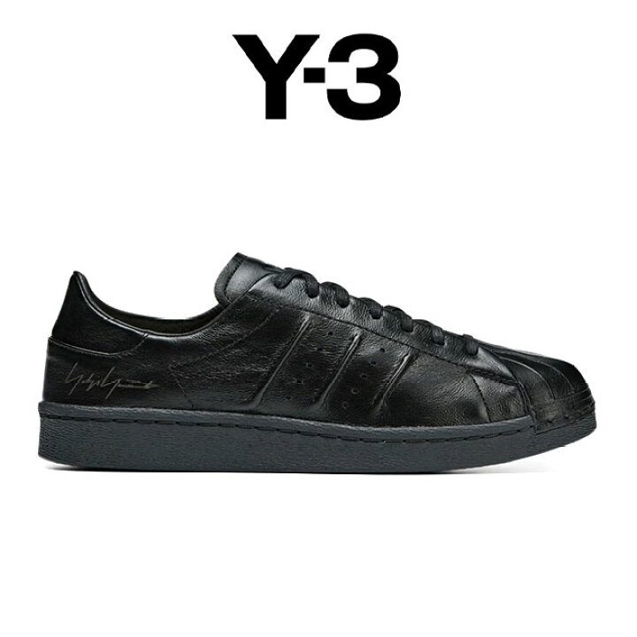 楽天市場】Y-3 ワイスリー SUPERSTAR スーパースター ブラック レザー 