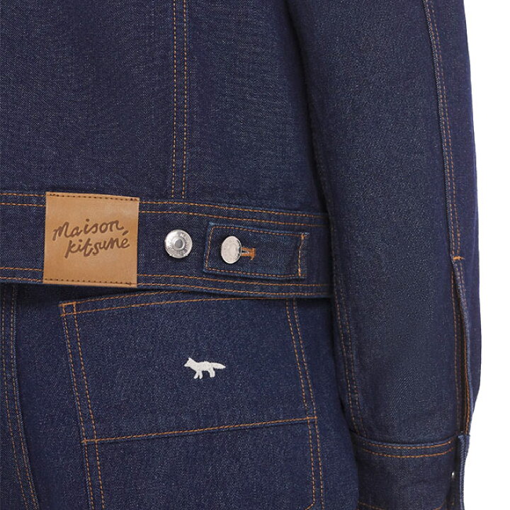 楽天市場】Maison Kitsune メゾンキツネ ロゴ刺繍 デニムジャケット 