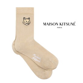 Maison Kitsune メゾンキツネ ボールド フォックスヘッド ソックス MM06414KT0014 靴下 白 黒 メンズ レディース ギフト プレゼント
