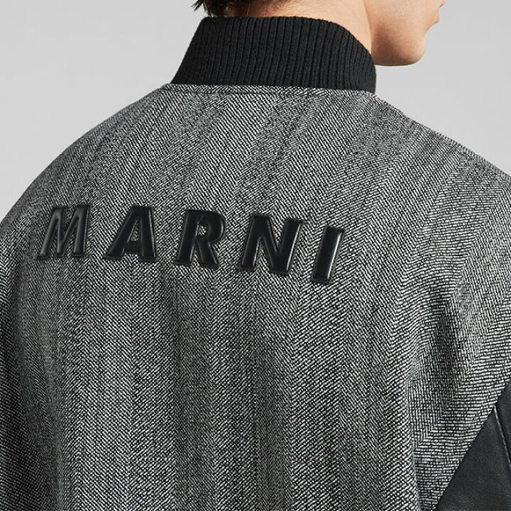 楽天市場】MARNI マルニ ヘリンボーンウール レザー スタジャン 