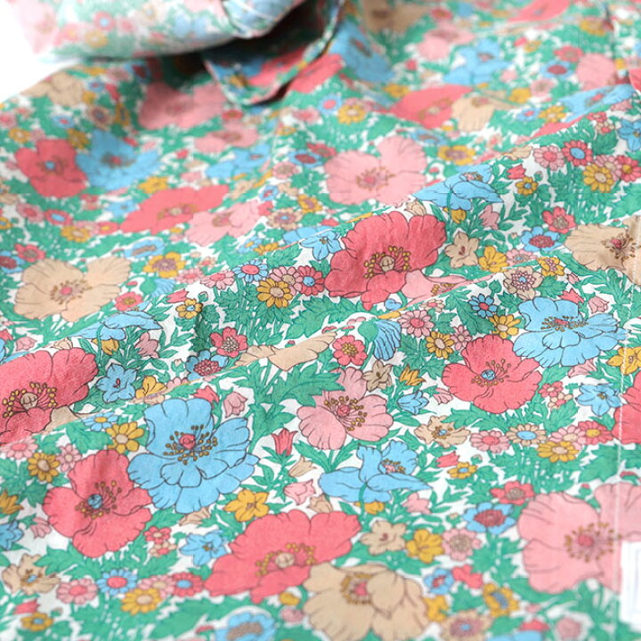 美品 フランク&アイリーン BARRY リバティ花柄シャツ USA製 総柄 開襟 