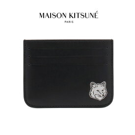 MAISON KITSUNE メゾンキツネ フォックスヘッド レザー カードケース MM05341LC0043 ギフト プレゼント