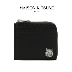 MAISON KITSUNE メゾンキツネ フォックスヘッド レザー カードケース ウォレット MM05342LC0043 財布 コインケース ギフト プレゼント