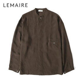 LEMAIRE ルメール シルクタッチ スタンドカラー ボクシーシャツ SH1076 LF1024 長袖シャツ メンズ