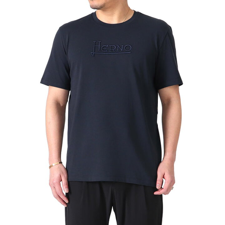 楽天市場】HERNO ヘルノ ピュアコットン ロゴ刺繍 Tシャツ 