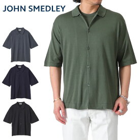 日本企画 JOHN SMEDLEY ジョンスメドレー 30G ポロカラー ニットシャツ S4674 半袖シャツ メンズ