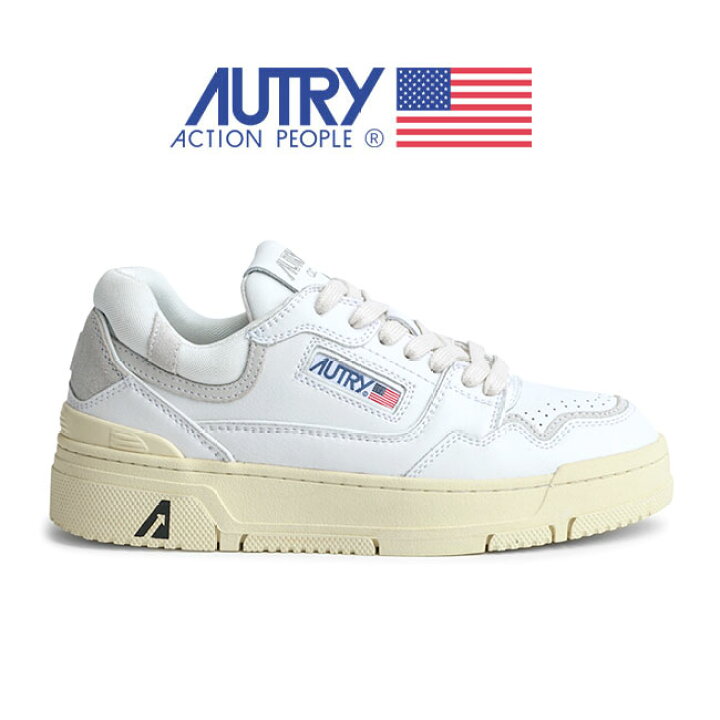 楽天市場】AUTRY オートリー CLC LOW 厚底 レザー スニーカー 白 