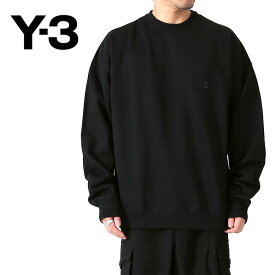 Y-3 ワイスリー ロゴ クルーネック スウェット IW0075 黒 ブラック トレーナー メンズ