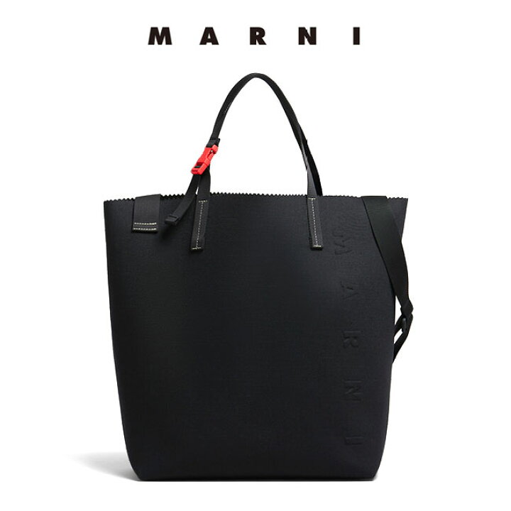 楽天市場】MARNI マルニ コットンリネンキャンバス ロゴ トートバッグ 