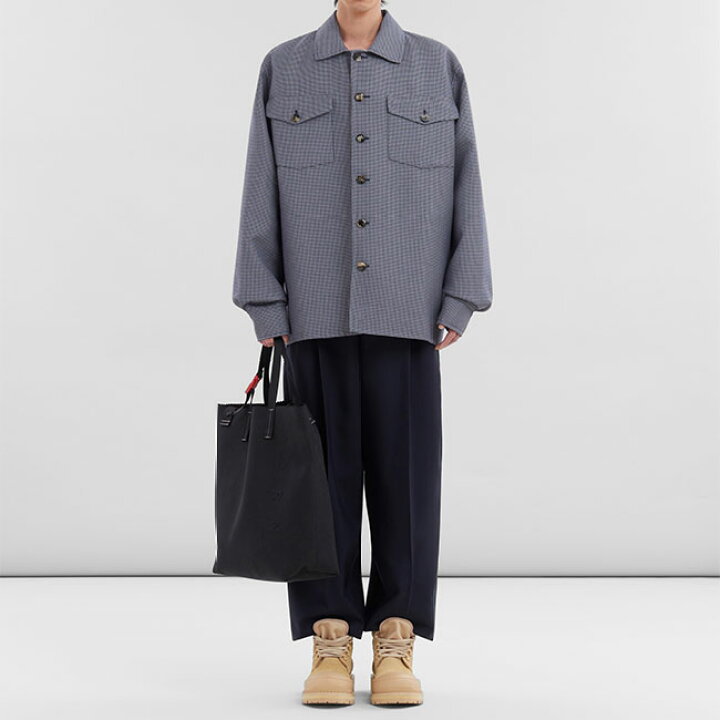 楽天市場】MARNI マルニ コットンリネンキャンバス ロゴ トートバッグ 