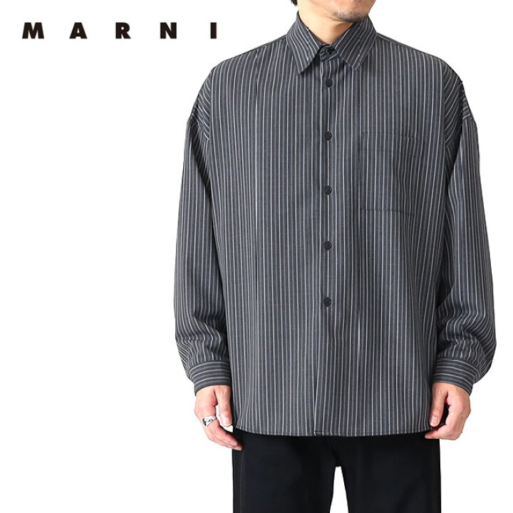 楽天市場】MARNI マルニ ストライプ トロピカルウールシャツ 