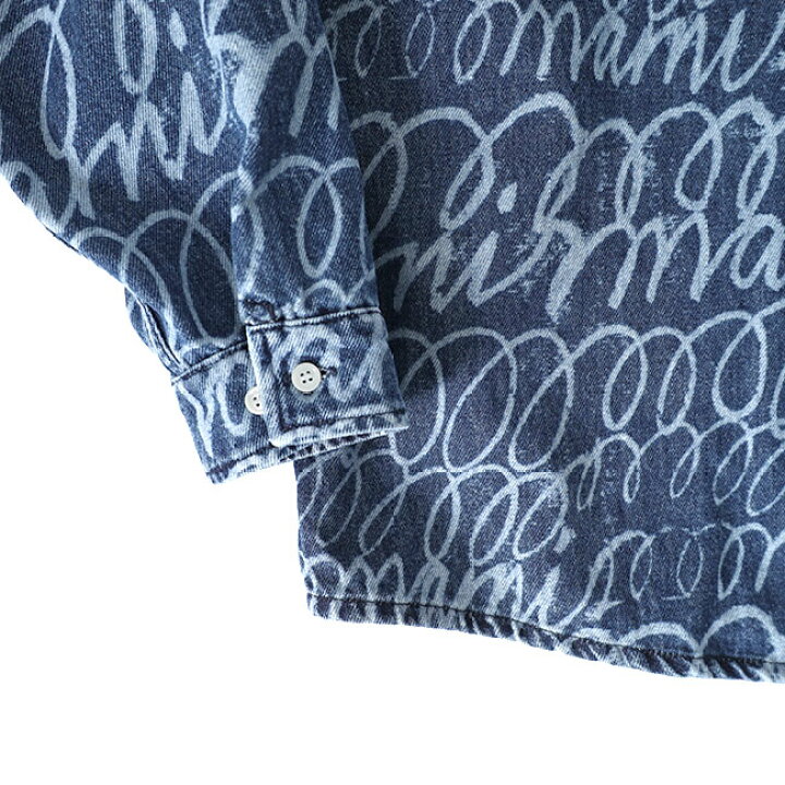 楽天市場】MARNI マルニ Marni Scribble 総柄 ブリーチ デニムシャツ  