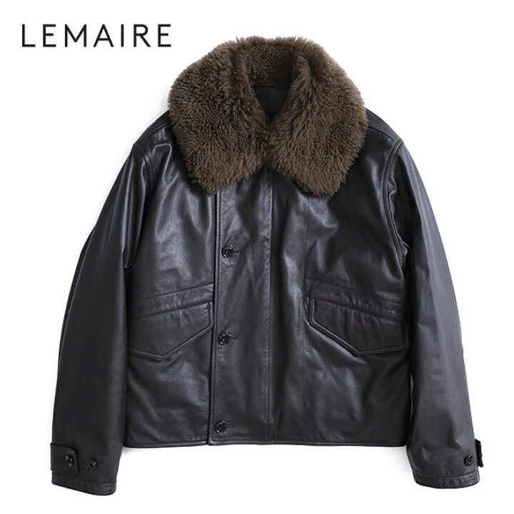 楽天市場】LEMAIRE ルメール シアリング レザー フライトジャケット  