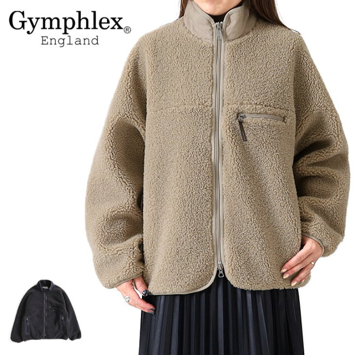 楽天市場】Gymphlex ジムフレックス スタンドカラー ボアフリース 