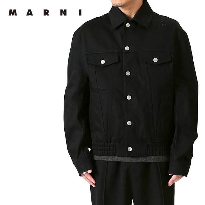 楽天市場】MARNI マルニ 先染め ブラック デニムジャケット JUJU0049S0  