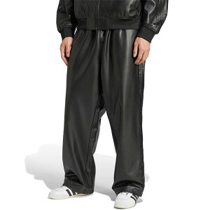 adidas originals アディダスオリジナルス フェイクレザー プレミアム トラックパンツ JC8218 黒 ブラック ジャージ メンズ