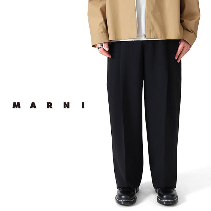 楽天市場】MARNI マルニ ワイド テーパードパンツ PUMU0236A1 UTP771  