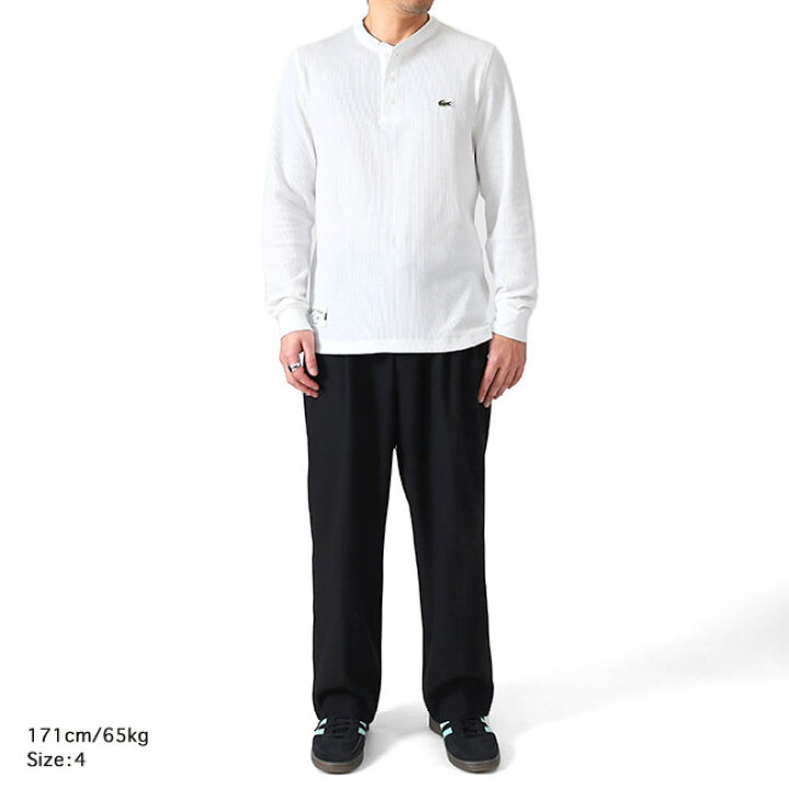 楽天市場】LACOSTE ラコステ ヘンリーネック ワッフル ニットTシャツ 