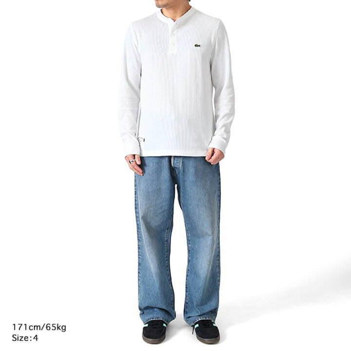 楽天市場】LACOSTE ラコステ ヘンリーネック ワッフル ニットTシャツ 