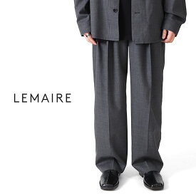LEMAIRE ルメール ベルテッド トロピカルウール プリーツパンツ PA1173 LF1386 スラックス メンズ