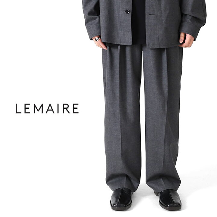 楽天市場】LEMAIRE ルメール ベルテッド トロピカルウール プリーツ 