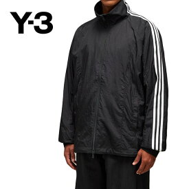 Y-3 ワイスリー 3ストライプス スタンドカラー ナイロンジャケット JD5999 黒 メンズ