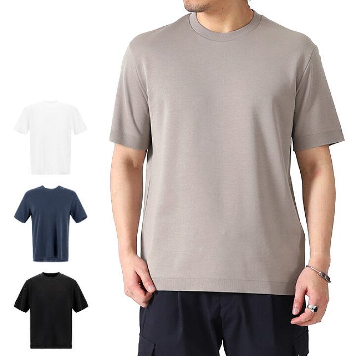 楽天市場】HERNO ヘルノ ジャージー ニット コットンピケ Tシャツ 