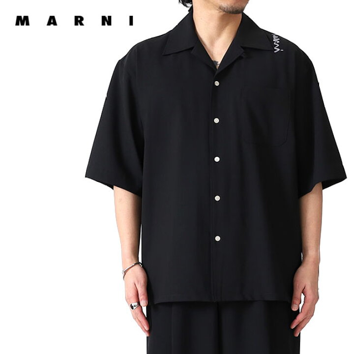 楽天市場】MARNI マルニ マルニシンボル オープンカラーシャツ
